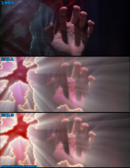 Han’s unfreezing from carbonite was redone for the 2011 Blu-ray and again in 4K. It’s believed this was done to ease the 3D conversion.