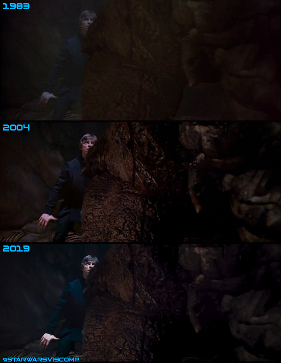All of the Rancor shots were redone for the 2004 DVD and again for the 4K.