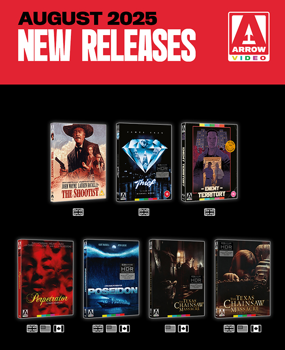 Arrow Video's August 2025 slate