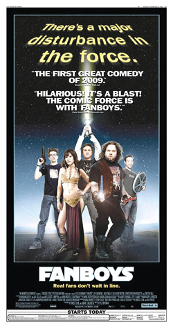 Fanboys newspaper ad